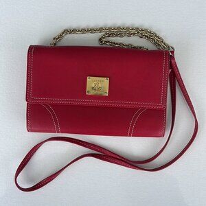 Lauren by Ralph Lauren Red Leather Crossbody Mini Purse
